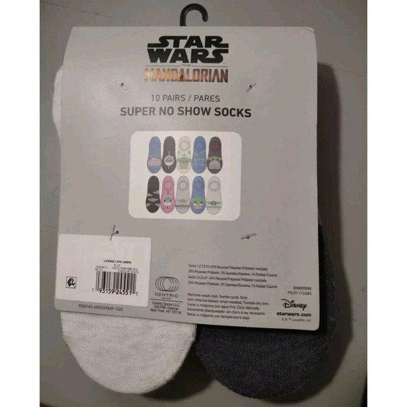 Star Wars Yoda The Mandalorian Women's No Show Baby Yoda Socks, New - Picture 4 of 4